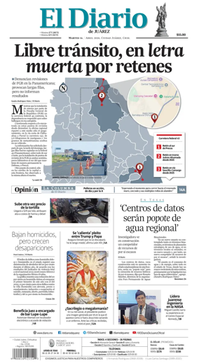 Cover of El Diario de Juarez