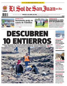 Cover of El Sol de San Juan del Rio