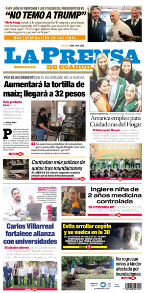 Cover of La Prensa de Coahuila