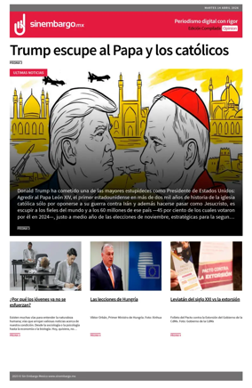 Cover of Sin Embargo Opinion
