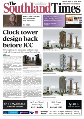 Cover of The Southland Times