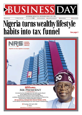 Cover of Business Day (Nigeria)