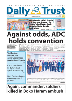Cover of Daily Trust