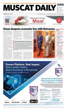 Cover of Muscat Daily