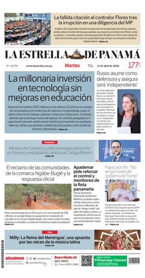 Cover of La Estrella de Panama