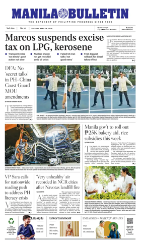 Cover of Manila Bulletin