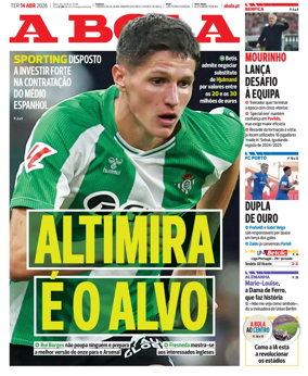 Cover of A BOLA (Portuguese)