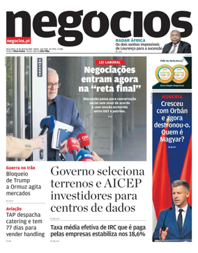 Cover of Jornal de Negocios