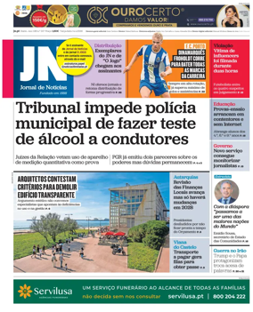 Cover of Jornal de Noticias