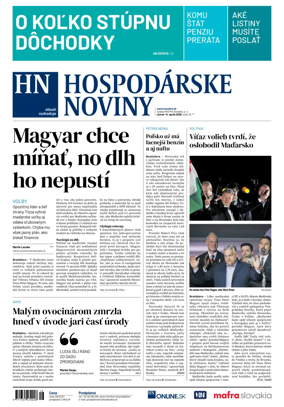 Cover of Hospodarske noviny