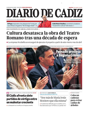 Cover of Diario de Cadiz
