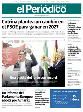 Cover of El Periodico Extremadura