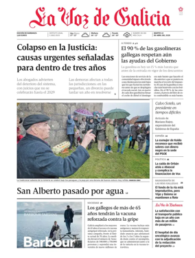 Cover of La Voz de Galicia (Barbanza)