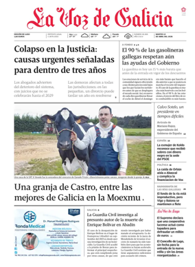 Cover of La Voz de Galicia (Lugo)