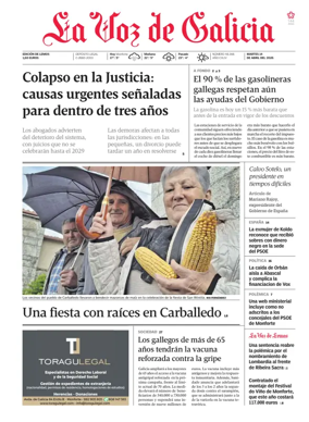 Cover of La Voz de Galicia (Monforte)