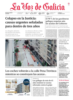 Cover of La Voz de Galicia (Ourense)