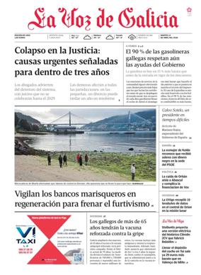 Cover of La Voz de Galicia (Vigo)