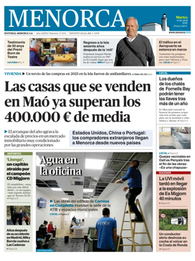 Cover of Menorca Diario Insular