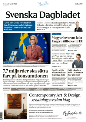 Cover of Svenska Dagbladet