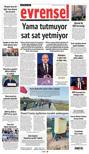 Cover of Evrensel Gazetesi