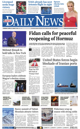 Cover of Hurriyet Daily News & Economic Review