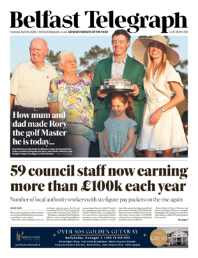 Cover of Belfast Telegraph