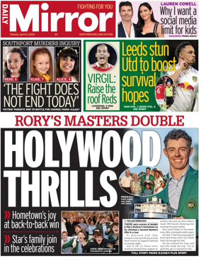 Cover of Daily Mirror (Northern Ireland)