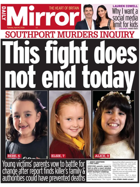 Cover of Daily Mirror