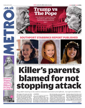 Cover of Metro (UK)