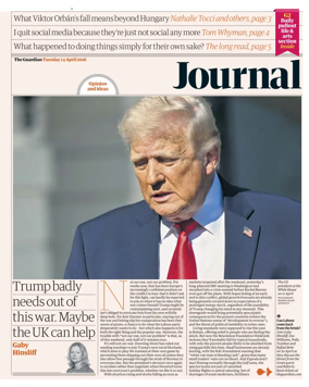 Cover of The Guardian e-paper Journal