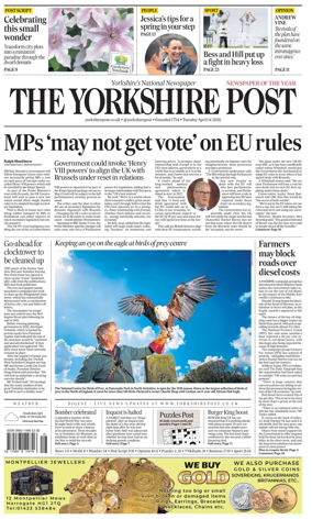 Cover of Yorkshire Post