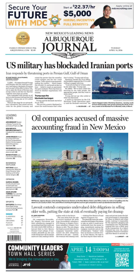 Cover of Albuquerque Journal