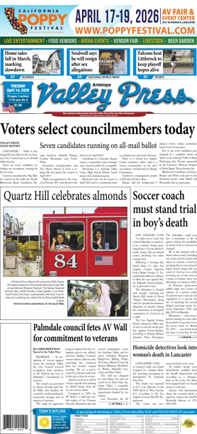 Cover of Antelope Valley Press