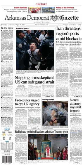 Cover of Arkansas Democrat-Gazette