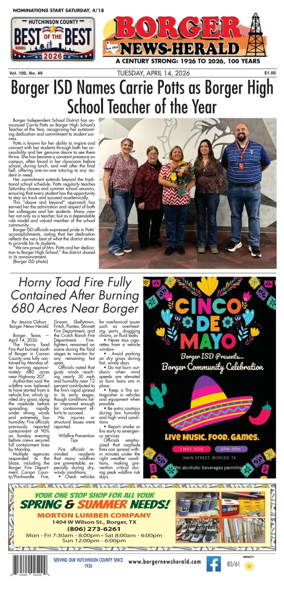 Cover of Borger News-Herald