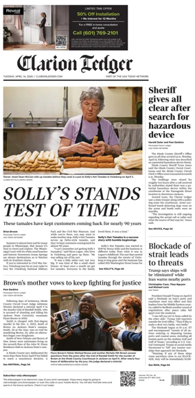 Cover of Clarion Ledger