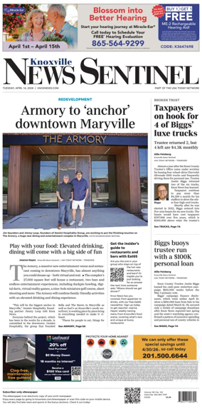 Cover of Knoxville News Sentinel