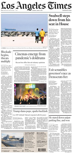 Cover of Los Angeles Times