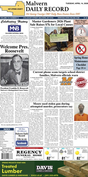 Cover of Malvern Daily Record