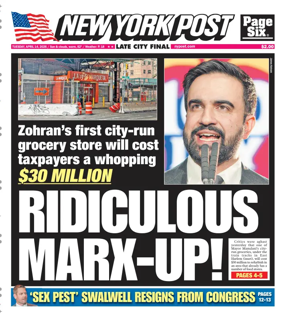 Cover of New York Post