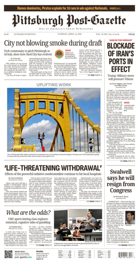 Cover of Pittsburgh Post-Gazette