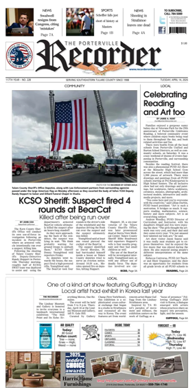Cover of Porterville Recorder