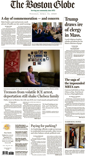 Cover of The Boston Globe
