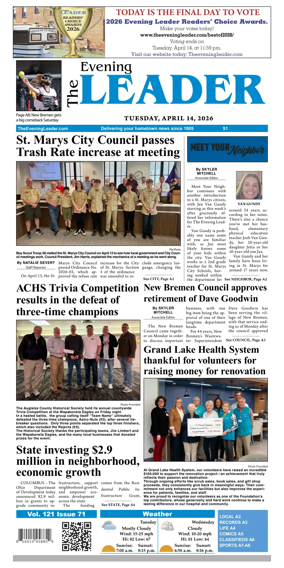 Cover of The Evening Leader