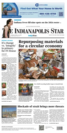 Cover of The Indianapolis Star