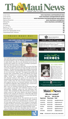 Cover of The Maui News