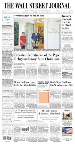 Cover of The Wall Street Journal