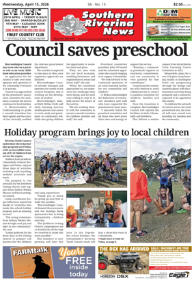 Cover of Southern Riverina news