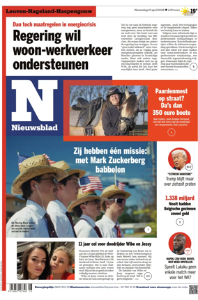 Cover of Het Nieuwsblad