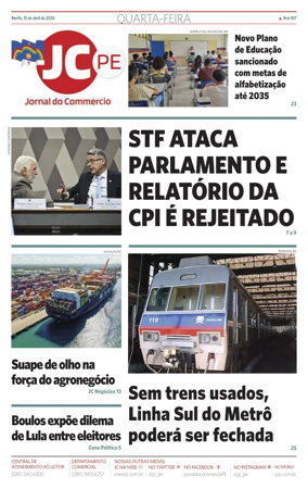 Cover of Jornal do Commercio